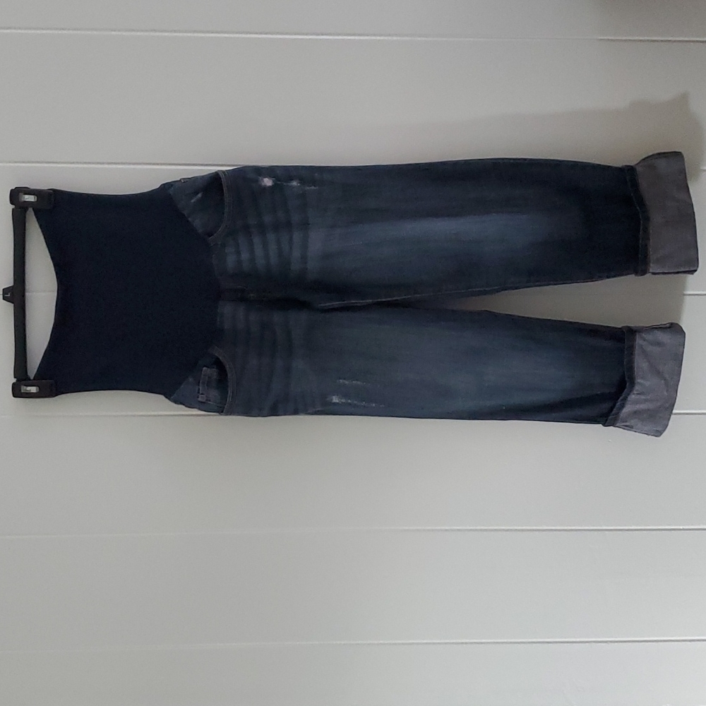 INDIGO BLUE PREMIUM DENIM WOMEN'S MATERNITY CAPRI PANTS SIZE S/P/CH